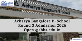 Acharya Bangalore B School Admission 2026 Open